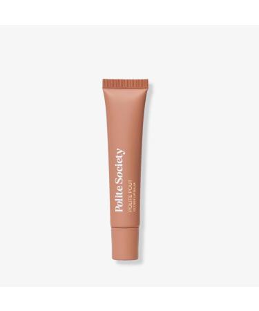 Polite Society Polite Pout Glossy Lip Balm Pink Cherry Blossom Flavor Hydrating and Soothing 0.5 oz French Caramel caramel nude