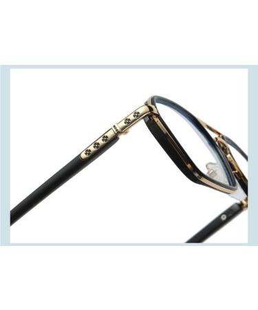 Stylish Computer Readers Eyeglasses for Men & Women - Anti-UV Flat Light Mirror +150 Black-Gold - Buy Online on GoSupps.com