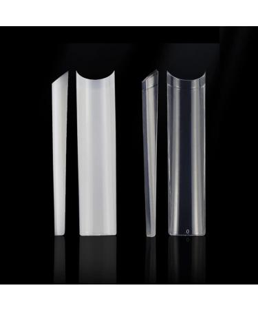1000 PCS No C Curve XXL Extra Long Square Flat Nail Tips - Clear & Natural | False Nails for Acrylic & DIY Nail Art - Buy Online on GoSupps.com