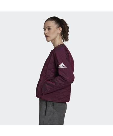 adidas Women's Z.N.E. Padded Jacket Small - Power Berry | Lightweight & Stylish - Buy Online on GoSupps.com