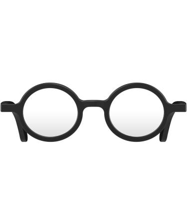LONDON MOLE Round Reading Glasses 3.0x | Stylish Men's Women's Unisex Readers | Matt Black Frames with Spring Hinges - Buy Online on GoSupps.com