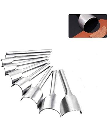 9PCS Half-Round Leather Craft Cutter Punch Set - DIY Wallet, Belt, Strap Ends - 5-45 mm - Buy Online on GoSupps.com