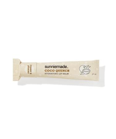 Sunniemade Hydrating Lip Balm - Coco Quench Coconut & Vanilla Flavor Natural & Vegan Plastic-free Packaging