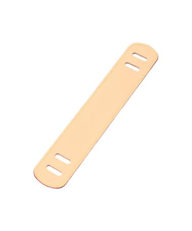 Generic Leather Shoulder Strap with Handle PU Leather Bag Strap Pad for Laptop Case light Khaki S
