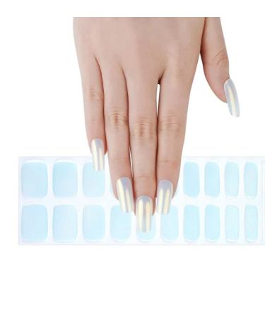 Zaubern gel4Home- UV-Wraps UV-Nagelfolien Gel Nail Wraps semi cured gel nails (Aurora Light Blue)