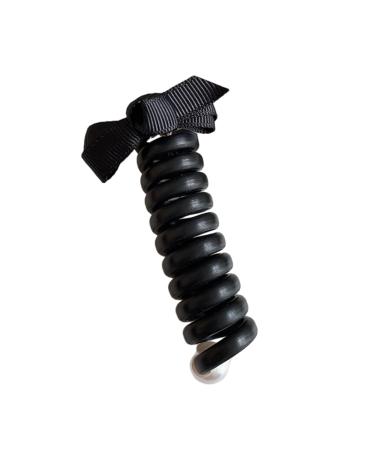 xbiez Bow Hair Scrunchies Bracelets Headwear Elastic Braided Hair Tie Girls Ponytail Holders Phone Cord Scrunchies Black