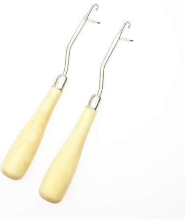 2pcs Healifty Wooden Handle Latch Hook Crochet Needle Set - Durable Tools for Crafting - Buy Online on GoSupps.com