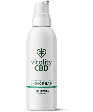 Vitality Skin Cream with Almond Oil, Ginseng Root, Green Tea, Lemon & 300mg Cannabidiol - 100ml - Buy Online on GoSupps.com