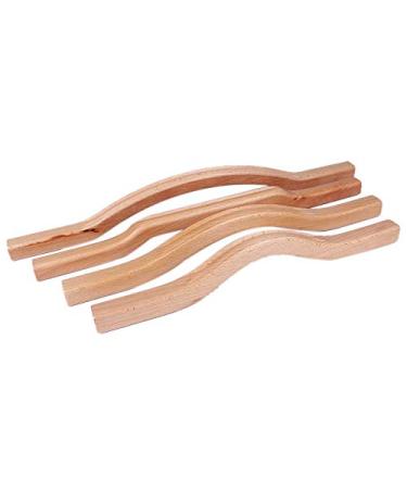 Panysilioer 4 pieces Guasha scraping stick made of natural wood fast large area set for back shoulder neck waist leg guasha tools-square space