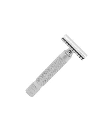 Minkissy Safe razor Men Razor Face Razing For Wood Razing Safety Razing men's razor Double razor Razor Saver Steel Solid Wood bracket Razor Silver Medium