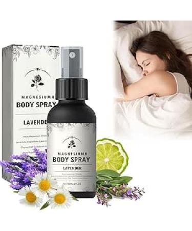 (100% 5 star) Magnesium Spray Lavender Magnesium Spray for Sleep and Anxiety | Magnesium Body Spray | Magnesium Oil Body Spray | Pure Magnesium Chloride Body Spray - 60ML/2FL.OZ (1pcs Magnesium Body Spray)