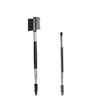 Eyebrow brush 2 pieces of eyelash comb double-ended eyelash brush eyebrow brush portable eyelash separator for modifying eyebrows and eyelashes make-up tools - Buy Online on GoSupps.com