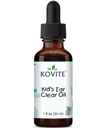 Kovite Kids Ear Clear Oil - Natural Ear Drops with Garlic- Mullein & Arnica - 1 fl oz.