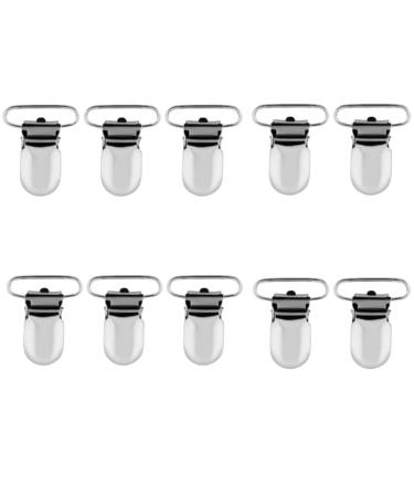 Pacifier chain clips pacifier clips clip pacifier chain metal braces clips silver duck beak Insert pacifier holder braces clip strap strap (10pcs)