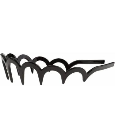 Wavy Hairhoop Unisex Wavy Headband Black Spring Wavy Metal Hair Band with Long Teeth Hairhoop Sports Headband Headwear Accessories Black 1pc Wavy Metal Hair Band - Buy Online on GoSupps.com