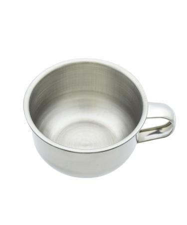 Lasersm 1 piece of stainless steel shaving soap bowl with grip shaving soap cup bowl shaving razor foam bowl razor shaky cream bowl for men 3.46 x 1.97 inches silver