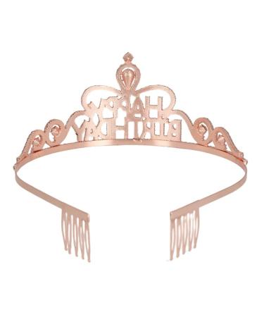 FGSS Birthday Rhinestone Tiaras-and-Crowns Crystal Headband - Women's Rose Gold Princess Crown - Buy Online on GoSupps.com