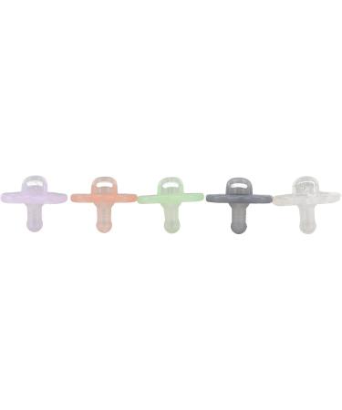 Baby Silicone Pacifier 5 Pieces Bite Resistant Washable Portable Silicone Pacifier for Baby Type 1 - Buy Online on GoSupps.com