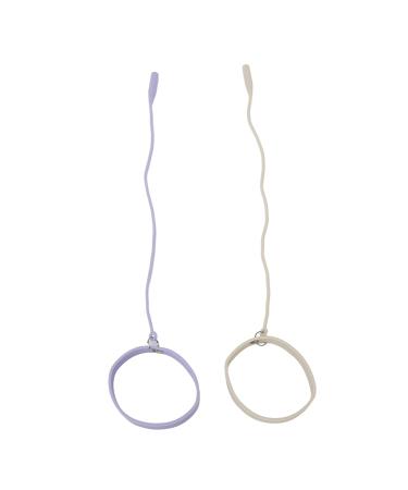 Premium Violet & White Eyelash Tweezers - 2 Pack | Comfortable Skin-Friendly Non-Slip Design for All Hands - Buy Online on GoSupps.com
