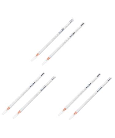 Healvian Healvian 6-Piece Eyebrow Pencil Eyeliner Pencil Eyebrow Pencil Eyebrow Pencil with Spoolie Waterproof Eyeliner Pencil Makeup Face Paint Highlighter Eyebrow Makeup White