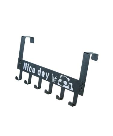 Cabilock Clothes Rack Over Door Clothes Hanger Rack Over Door Hanger hat Rack Over Door Rack Hook up Sticky Hook Door Back Coat Hanger medium Black