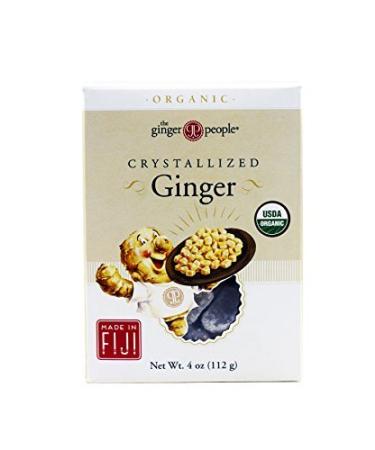 The Ginger People Organic Crystallized Ginger, 4 Ounce Boxes (Pack of 6)
