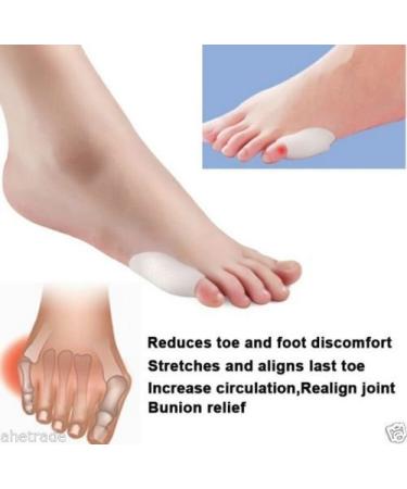 Pinky Toe Bunion Corrector - 2 Soft Gel Silicone Toe Separators for Hallux Valgus & Bunionette Relief | Small Toe Protection Pads - Buy Online on GoSupps.com