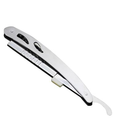 Frcolor face hair cutter foldable razor razor stand razor with a straight blade foldable razor razor bart shaver fold stainless steel eyebrows trimmer man
