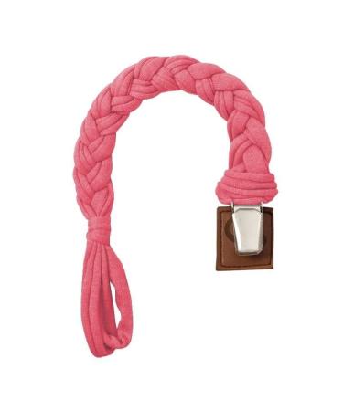 Hi Little One - Pigtail Pacifier Holder SALMON