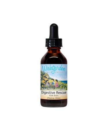 WishGarden Herbs Digestive Rescue for Kids - All-Natural Herbal & Organic Digestive Relief Tincture with Peppermint Leaf Ginger Root & Fennel Seed Quickly Soothes Digestive Tummy Discomforts 2oz 2 Fl Oz (Pack of 1) Dropper Top