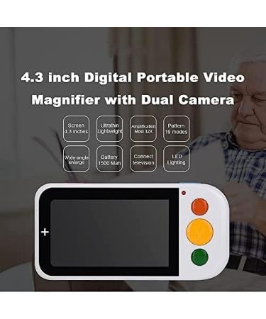 Electronic Reading Aid Digital Magnifier Portable Video Magnifier Reading Aide for Low Vision with 4.3 Inch Monitor for Reading Aid - Buy Online on GoSupps.com