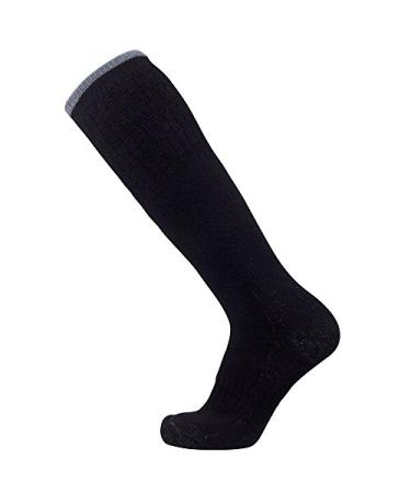 Ultimate Warmth Arctic Ski Socks - Heavy Thick Ski Sock - Merino Wool 1 Pair - Black Large-X-Large
