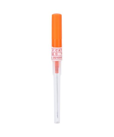 Piercing Needles 50Pcs/Box, Catheter Piercing Needles for Body Ear Navel Nose Lip Nipple, Stainless Steel Body Piercing Tools, 14G, 16G, 18G and 20G(14G)