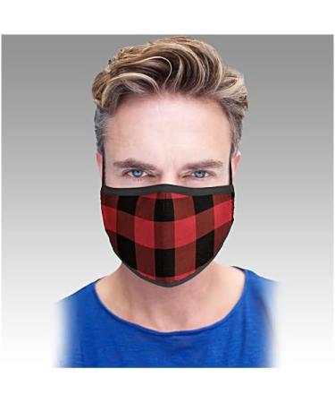 Buffalo Plaid Adjustable Face Mask Set with an Inside Pocket That Fits A PM 2.5 Activated Carbon Filter - Buy Online on GoSupps.com