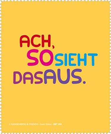 Glasses cleaning cloth "Oh that's what it looks like"