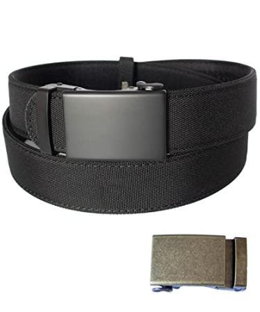 IBYADO Gun Belt, EDC Belt, Sturdy Concealed Carry Belt with ratchet buckle Reinforced Nylon Tactical Belt 31"-36"