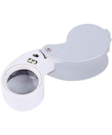 Magnifying Sliver 40X Potable Handheld Reading Magnifying Lenses Glass Lupa Jeweler Loupe Illuminated Magnifier with LED Light Lamp Good Times - Buy Online on GoSupps.com