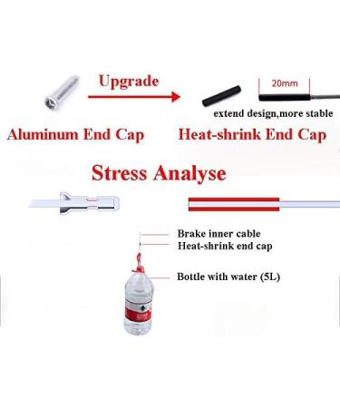 Universal Bicycle Brake & Shift Derailleur Cable Set with Aluminum End Caps - White - Buy Online on GoSupps.com