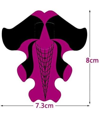 Gearmax 200 Pcs Nail Form Guide Stickers Nail Extension Form Stickers Goldfish Shaped Nail Extension Tips Self-Adhesive Art Nail Tips DIY Tools for Women Girls - Buy Online on GoSupps.com