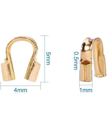 PandaHall Elite Brass Wire Cable Protectors - 540 Pcs U Shape Wire Guard Loops for Jewelry Making - Buy Online on GoSupps.com