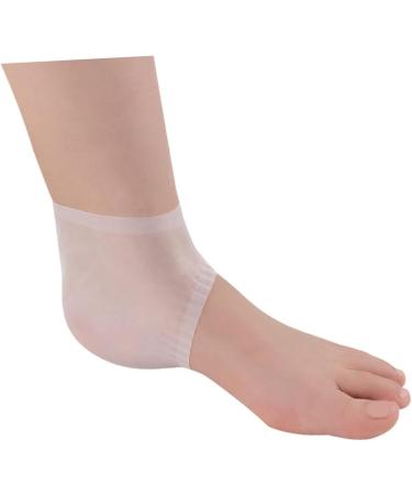 minkissy 3 Pairs Heel Soreness Relief Cushion Sleeves Shoe Inserts Silica Protective Sleeve Pedicure Heel Crack Men and Women White Soft - Buy Online on GoSupps.com