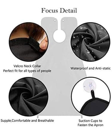 Shop Bart Apron for Bare Trash | Waterproof Hair & Beard Bibs with Suction Cups | Perfect Gifts for Men in Black - Buy Online on GoSupps.com