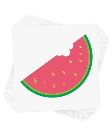 SLICE OF MELON set of 10 premium waterproof colorful pink and metallic gold temporary foil Flash Tattoos - watermelon tattoo  waterproof tattoo  kids tattoo  party favor  summer party