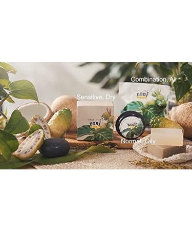 Kingfisher Noni Soap 100% Natural | Cleanser for Normal & Oily Skin | Unscented | Helps Acne | 3 Pack 105g/3.7oz | Men & Women - Buy Online on GoSupps.com