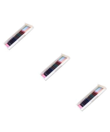 POPETPOP 3 Sets false lashes natural false eyelashes adhesive Lash Extensions exaggerated fake eyelashes volume eyelashes strip dramatic eyelashes colored eyelashes fancy 3d extend