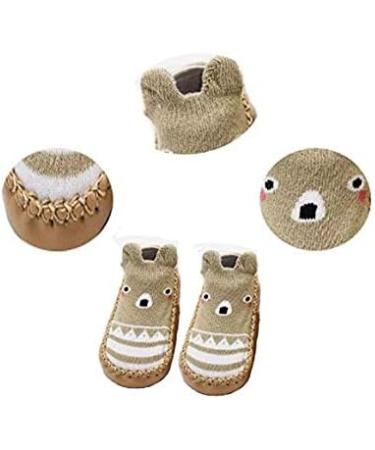 XM-Amigo Baby Boys Girls Indoor Slippers Anti-Slip Socks Shoes 0-6 Months Blue Set01 - 4 Pairs - Buy Online on GoSupps.com