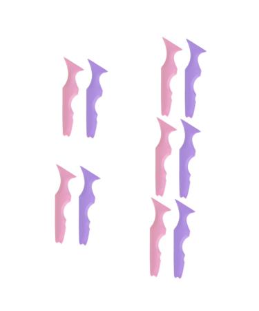 Beavorty 10 pcs Silicone Beauty Ruler silicone stamps mascara applicator guard Splitter Multifunction 1 count (Pack of 1) Assorted Colorx5pcs