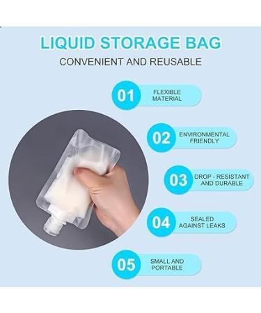 Travel Cosmetic Bag Transparent PE Choose 30/50/100ml Size Durable Reusable Design (L) - Buy Online on GoSupps.com