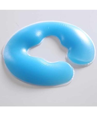 Silicone Face Massage Pillow - U-Shaped Spa Gel Pad for Relaxation | Blue - Buy Online on GoSupps.com