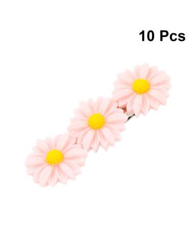 Uonlytech 10pcs Daisy Flower Hair Clips - Beach Wedding Hair Accessories for Women - Pink Hawaii Flower Barrettes - Buy Online on GoSupps.com